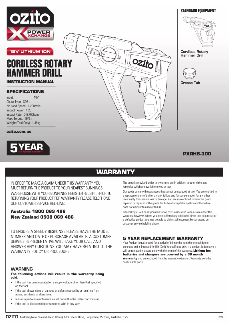 Imagen de la primera página del manual del dispositivo PXRHS-300