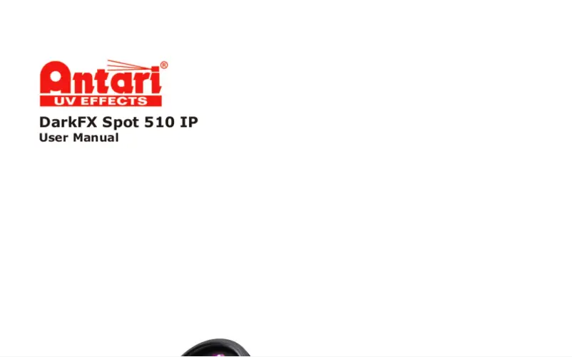 Imagen de la primera página del manual del dispositivo DarkFX Spot 510 IP