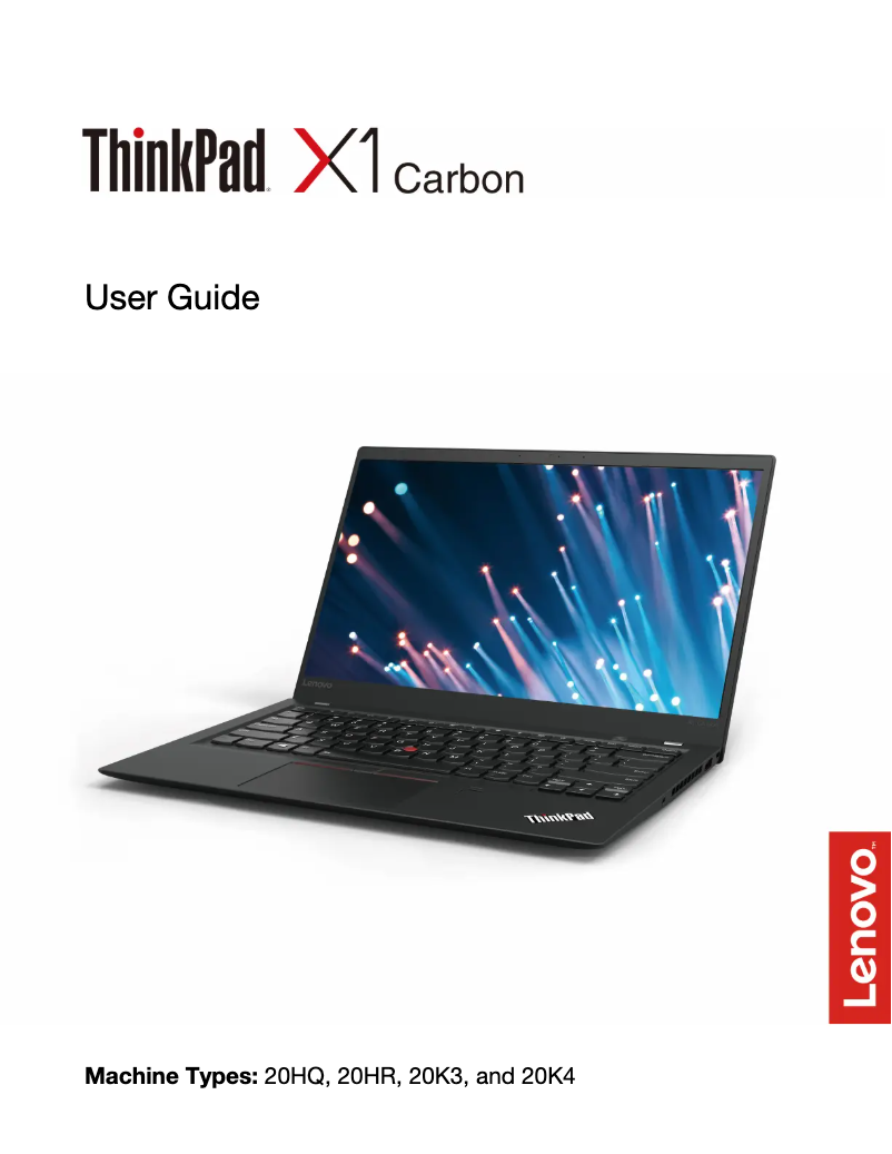 Imagen de la primera página del manual del dispositivo Thinkpad X1 Carbon 5th Gen