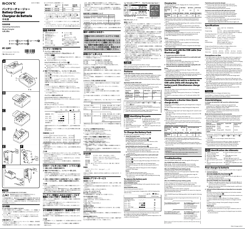 Imagen de la primera página del manual del dispositivo BC-QM1