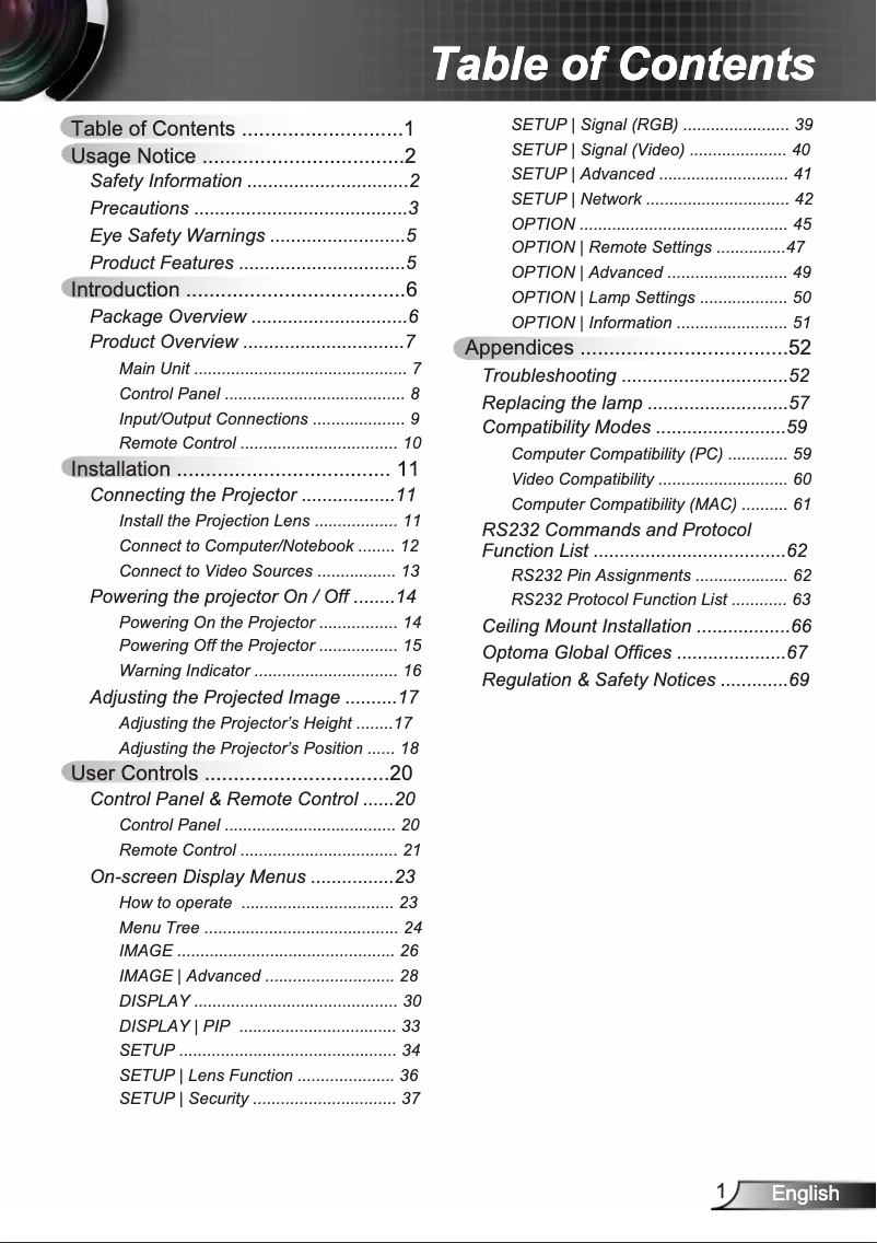 Imagen de la primera página del manual del dispositivo TH7500