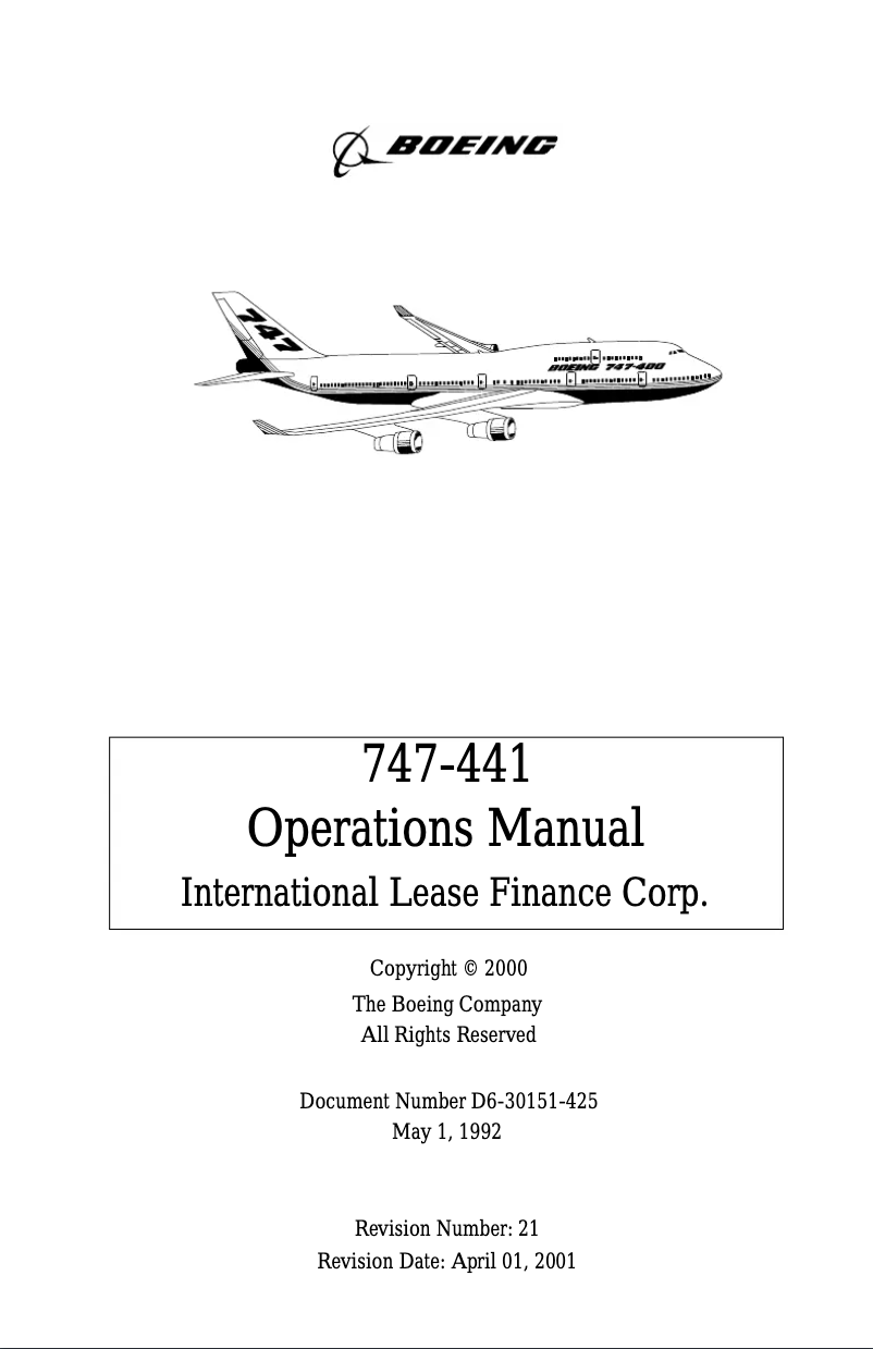 Imagen de la primera página del manual del dispositivo 747-441 (2000)
