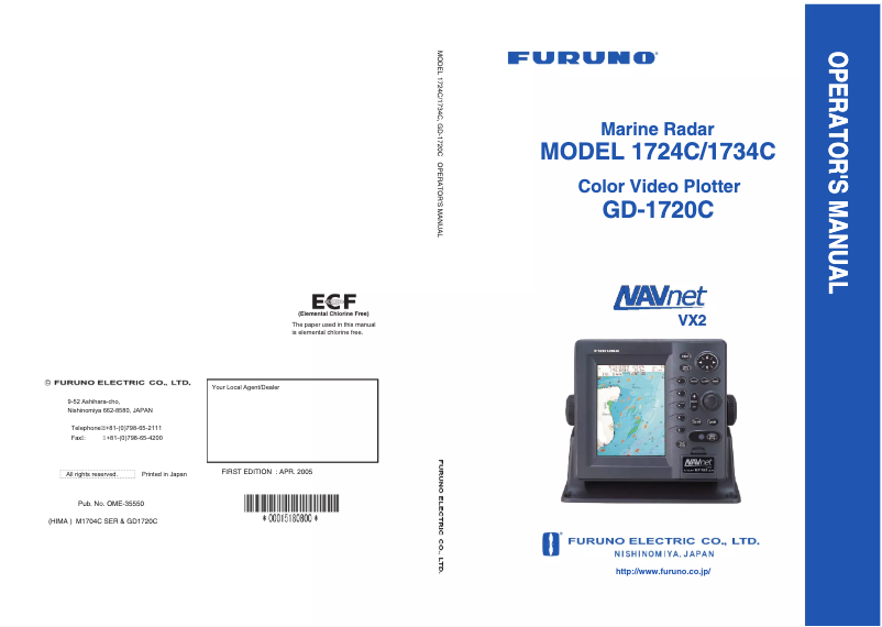 Página nº 1 - Manual de usuario Furuno 1734C