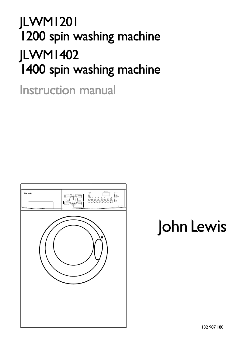 Página 1 del manual Manual de usuario John Lewis JLWM 1402