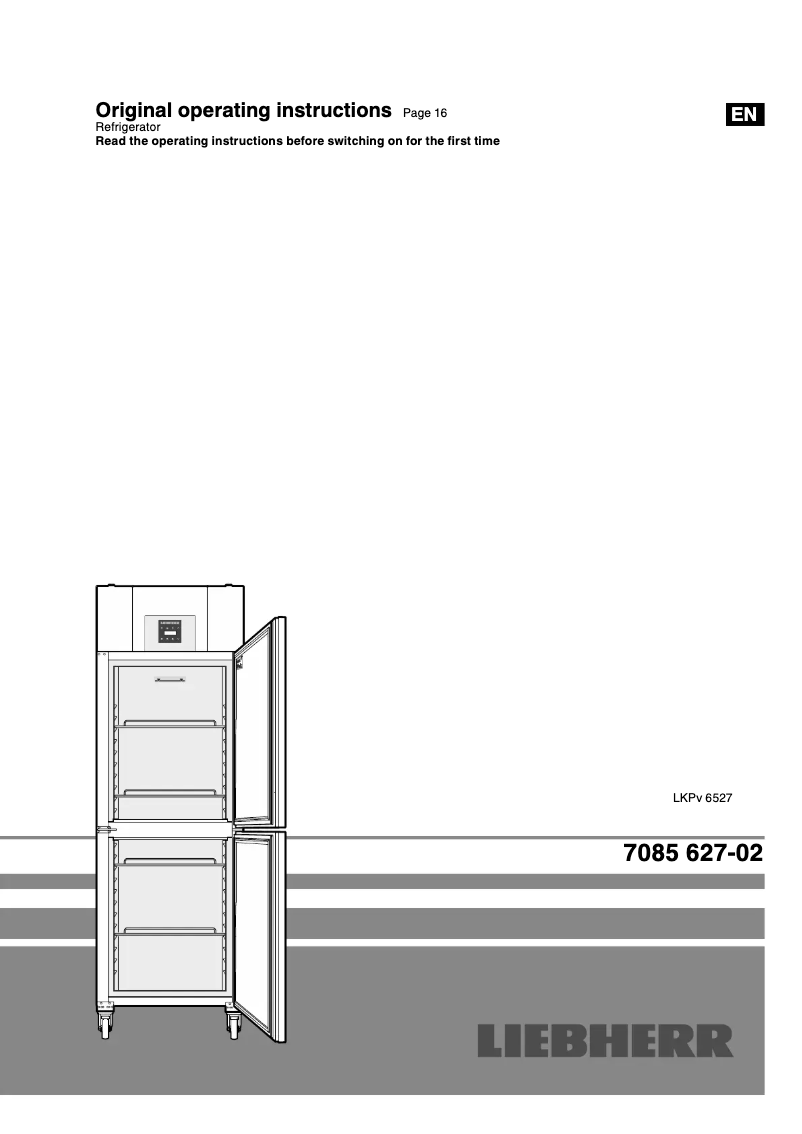 Página 1 del manual Manual de usuario Liebherr LKPv 6527 MediLine