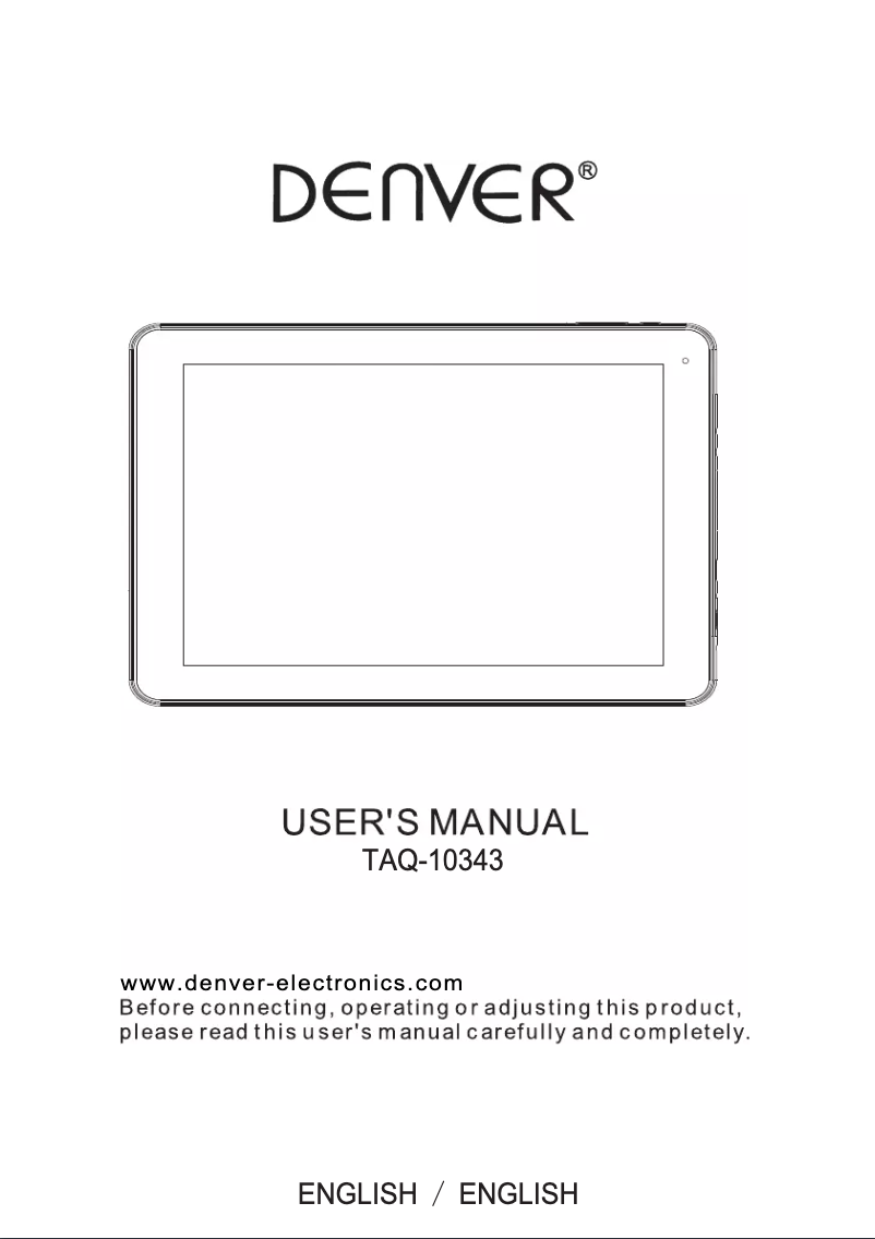 Página nº 1 - Manual de usuario Denver TAQ-10343
