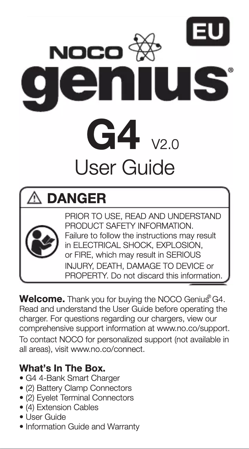 Página 1 del manual Manual de usuario NOCO Genius G4
