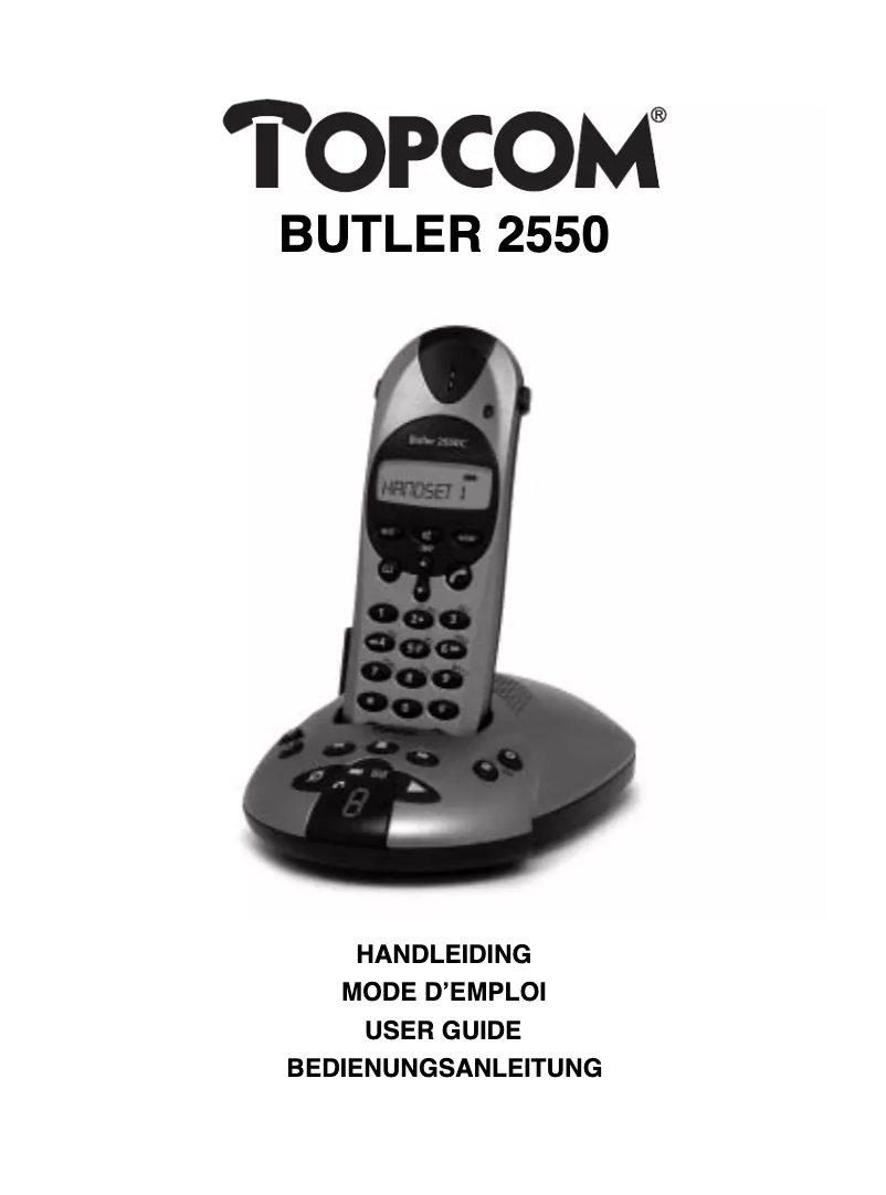 Imagen de la primera página del manual del dispositivo Butler 2550