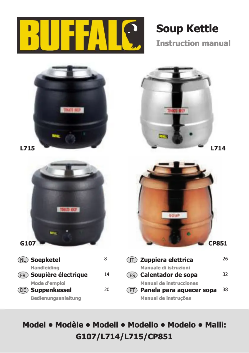 Imagen de la primera página del manual del dispositivo CP851