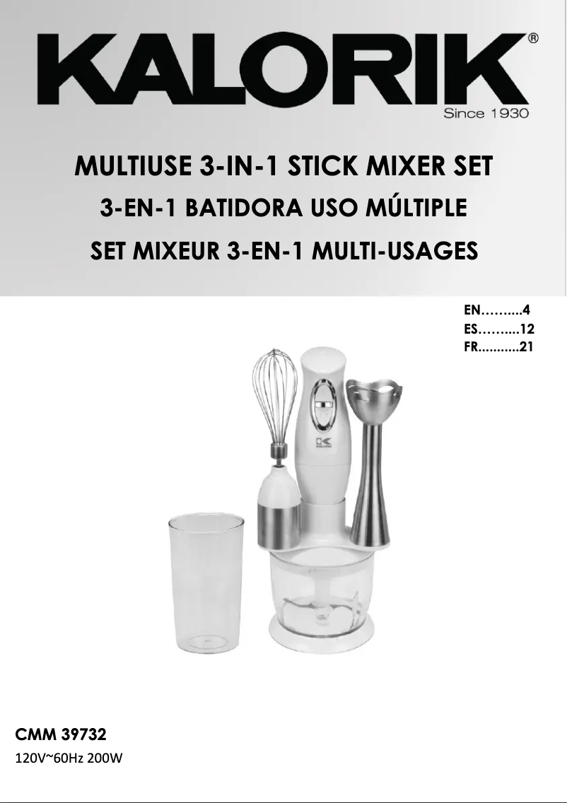 Imagen de la primera página del manual del dispositivo CMM 39732