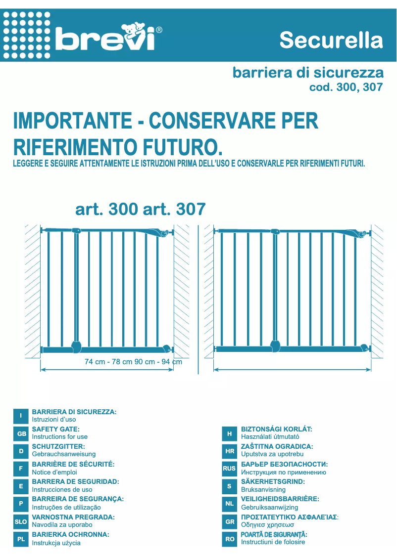 Página 1 del manual Manual de usuario Brevi Securella 307