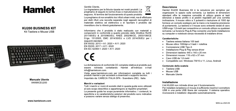 Imagen de la primera página del manual del dispositivo XKKMICEU200