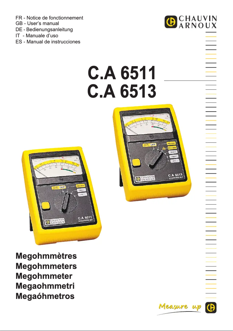 Imagen de la primera página del manual del dispositivo C.A 6511