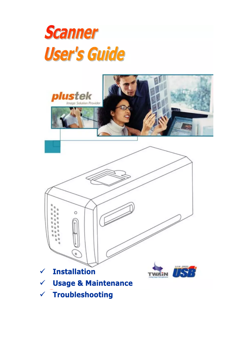 Página 1 del manual Manual de usuario Plustek OpticFilm 7200i SE