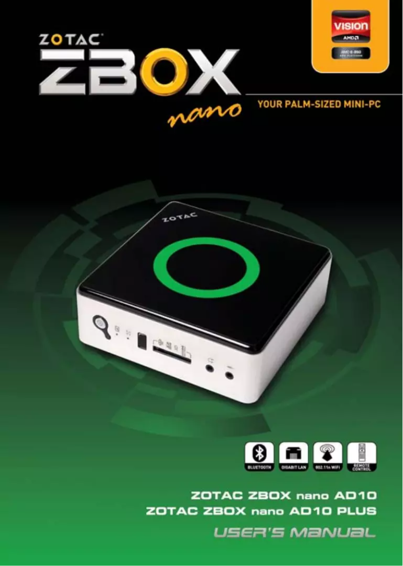 Página 1 del manual Manual de usuario Zotac ZBOX nano AD10