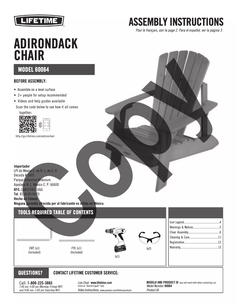 Imagen de la primera página del manual del dispositivo 60064