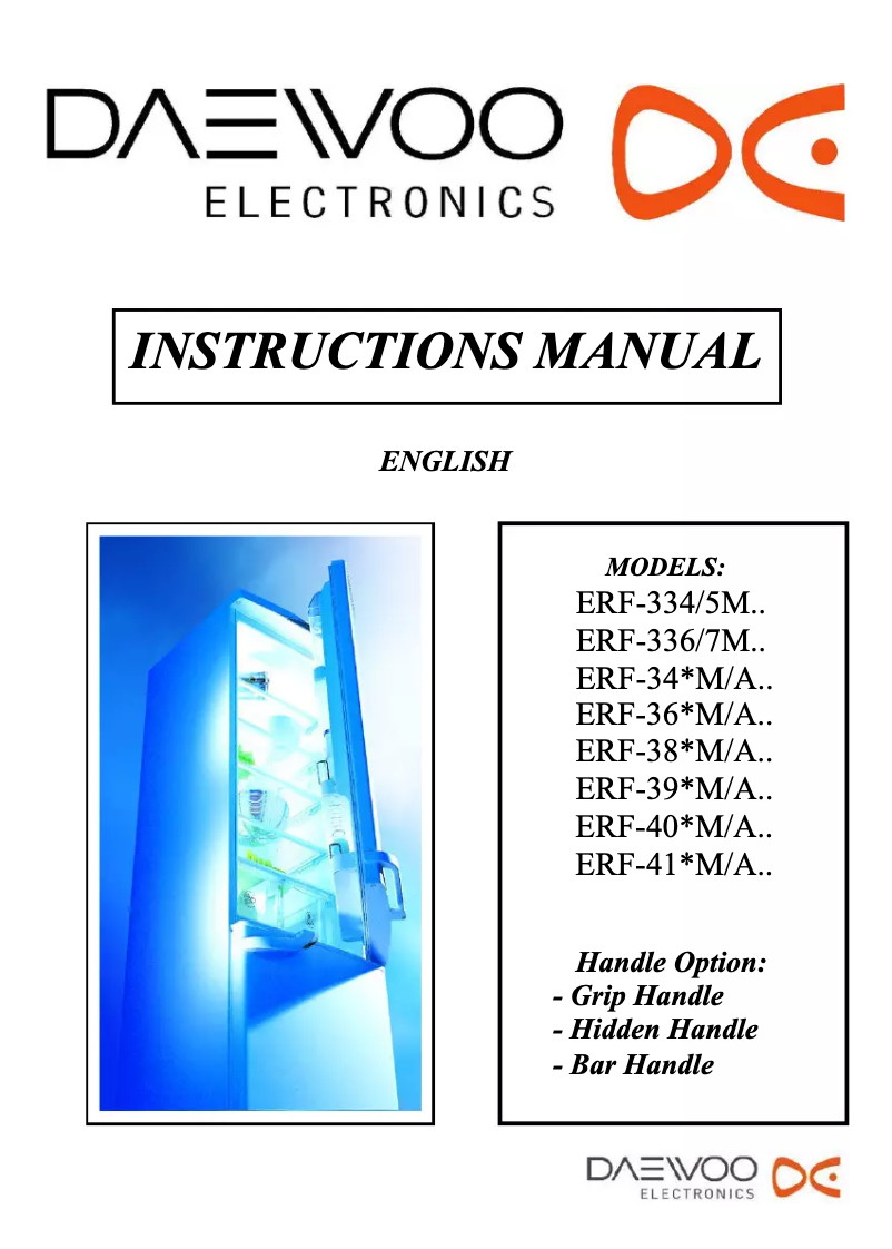 Imagen de la primera página del manual del dispositivo ERF387M