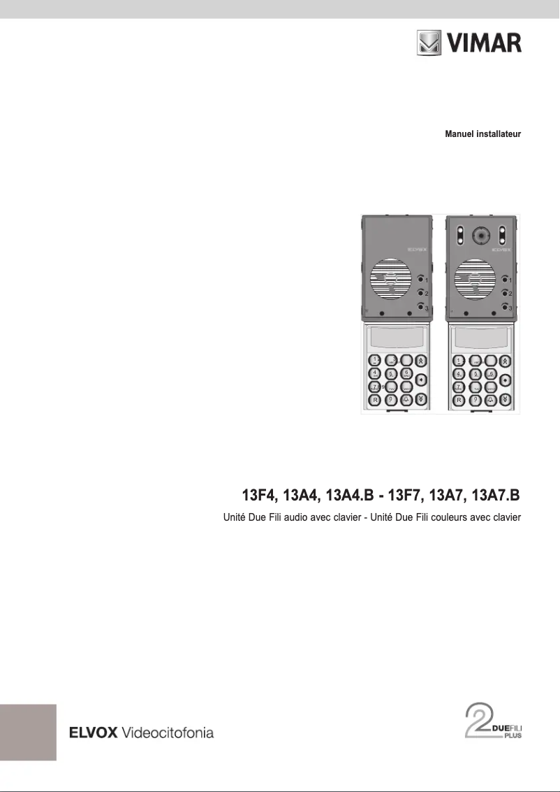 Imagen de la primera página del manual del dispositivo ELVOX 13A4.B