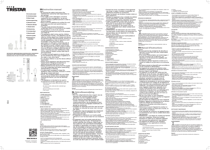 Imagen de la primera página del manual del dispositivo MX-4854