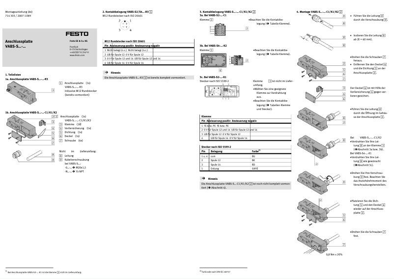 Imagen de la primera página del manual del dispositivo VABS-S2-2S-G12-B-K1