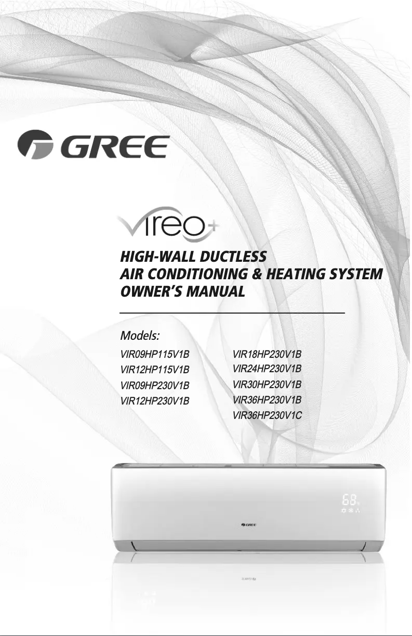 Imagen de la primera página del manual del dispositivo VIR36HP230V1CO