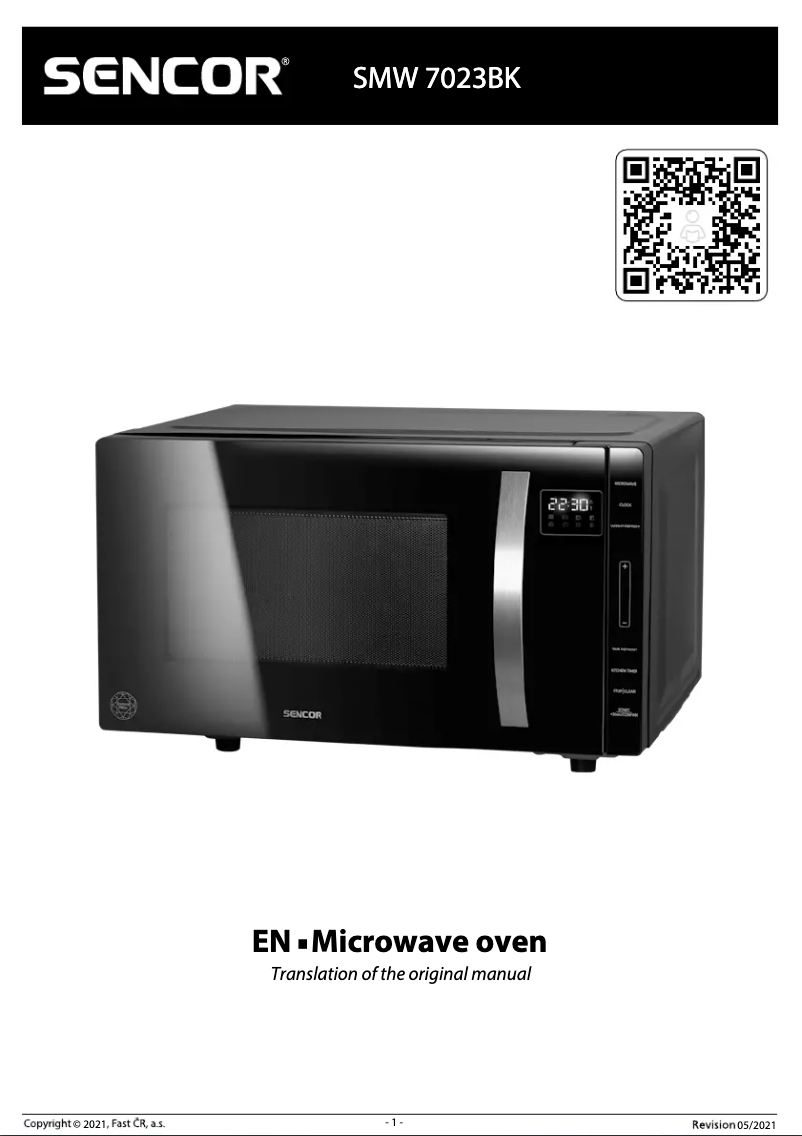 Página 1 del manual Manual de usuario Sencor SMW 7023BK