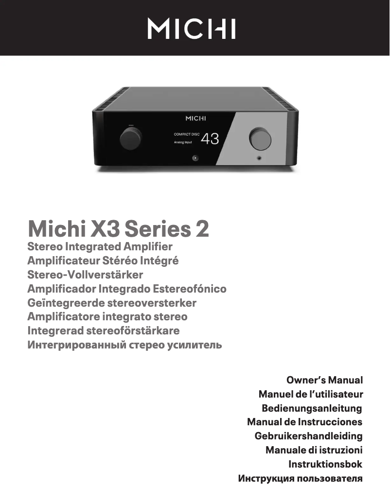 Página nº 1 - Manual de usuario Rotel Michi X3