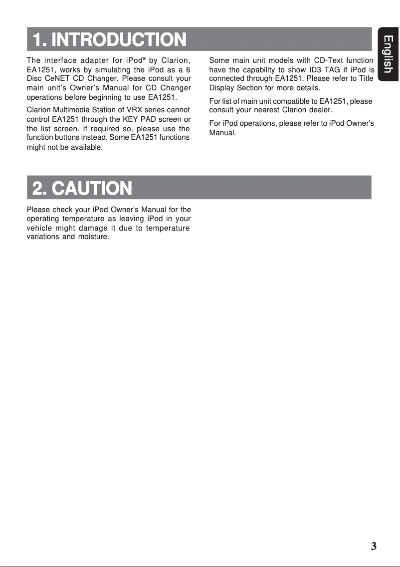 Imagen de la primera página del manual del dispositivo EA1251B