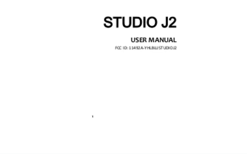 Imagen de la primera página del manual del dispositivo Studio J2