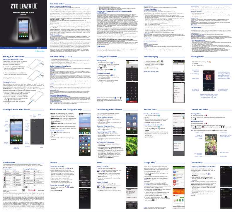 Imagen de la primera página del manual del dispositivo Lever LTE