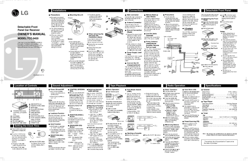 Imagen de la primera página del manual del dispositivo TCC-9420