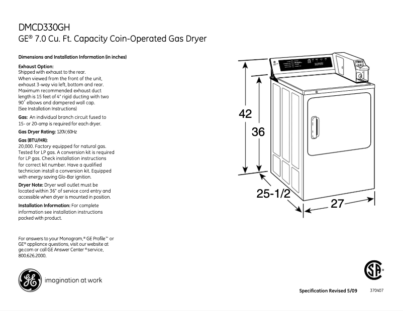 Imagen de la primera página del manual del dispositivo DMCD330GHWC