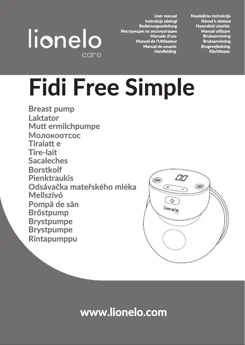 Imagen de la primera página del manual del dispositivo Fidi Free Simple
