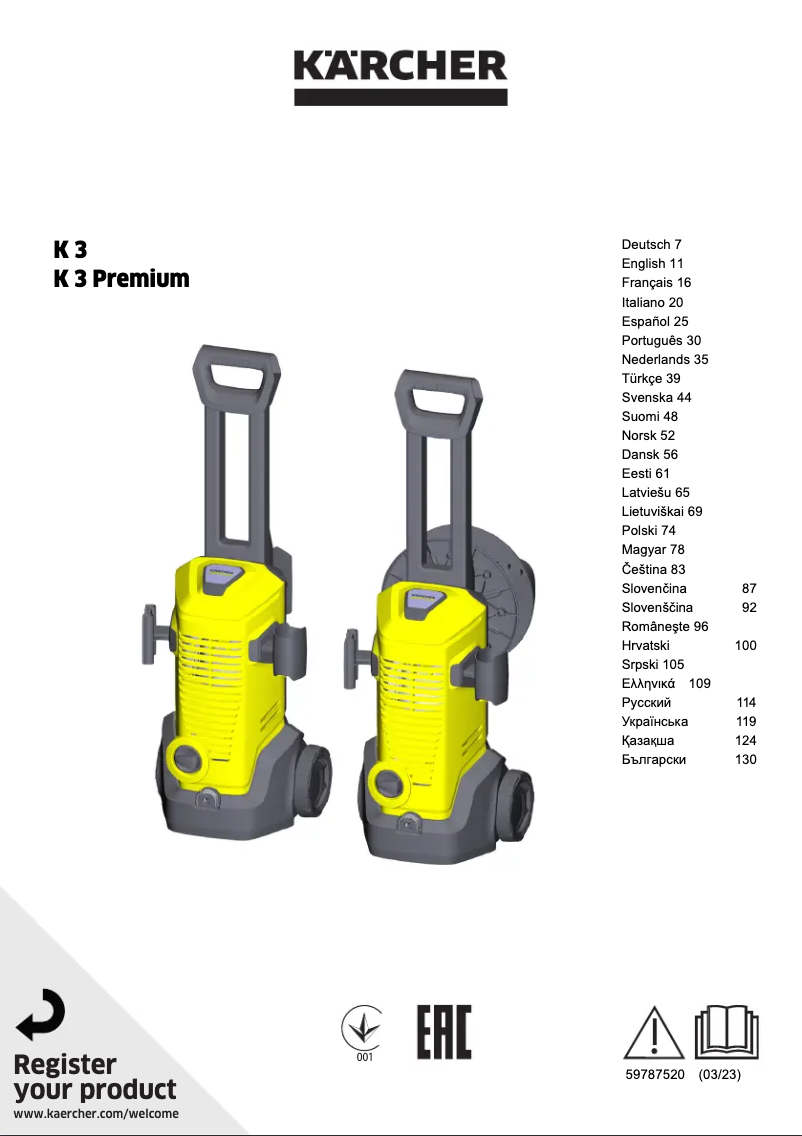 Página 1 del manual Manual de usuario Kärcher K 3 Home T 150