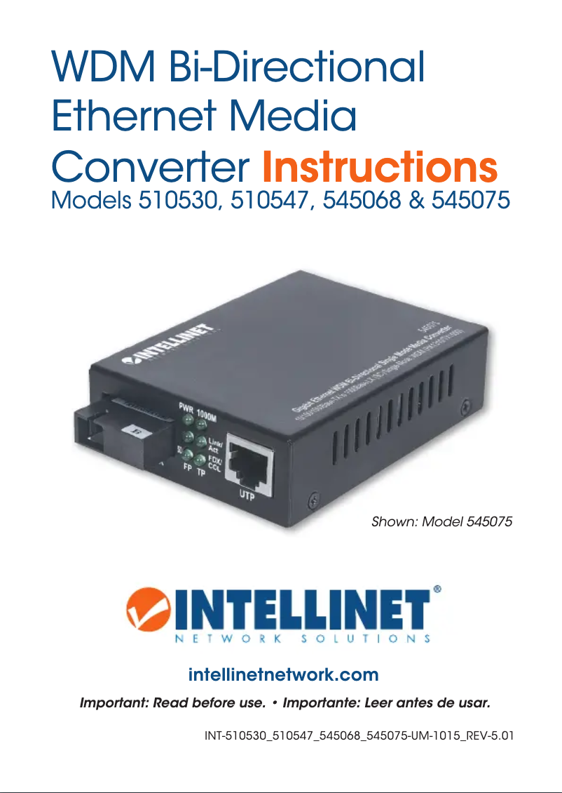 Página nº 1 - Manual de usuario Intellinet 545075