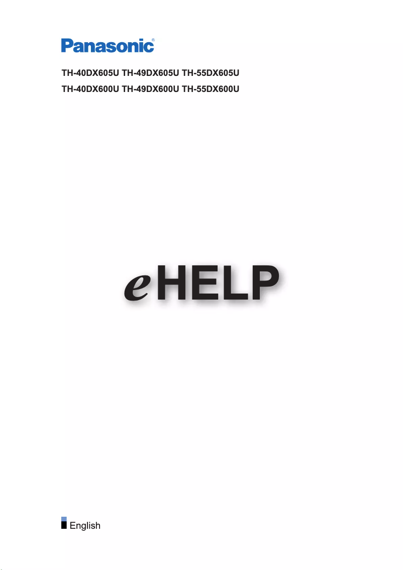 Página 1 del manual Manual de usuario Panasonic TH-40DX600U