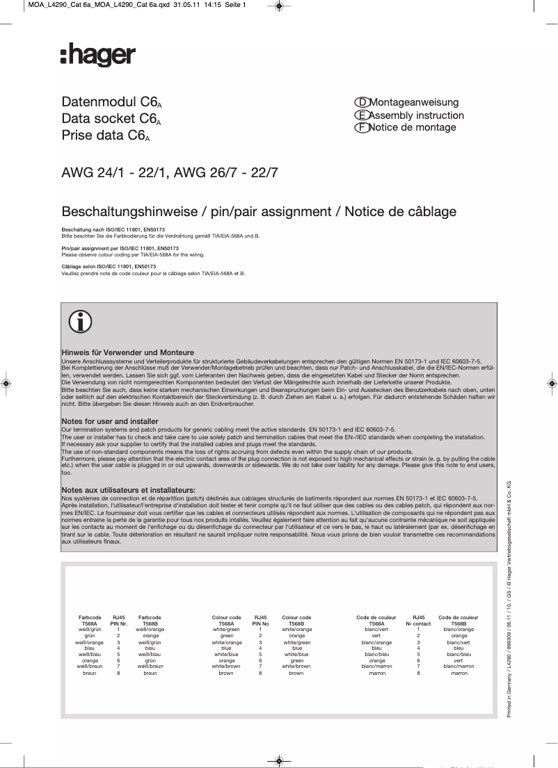 Imagen de la primera página del manual del dispositivo SL20080920F9016