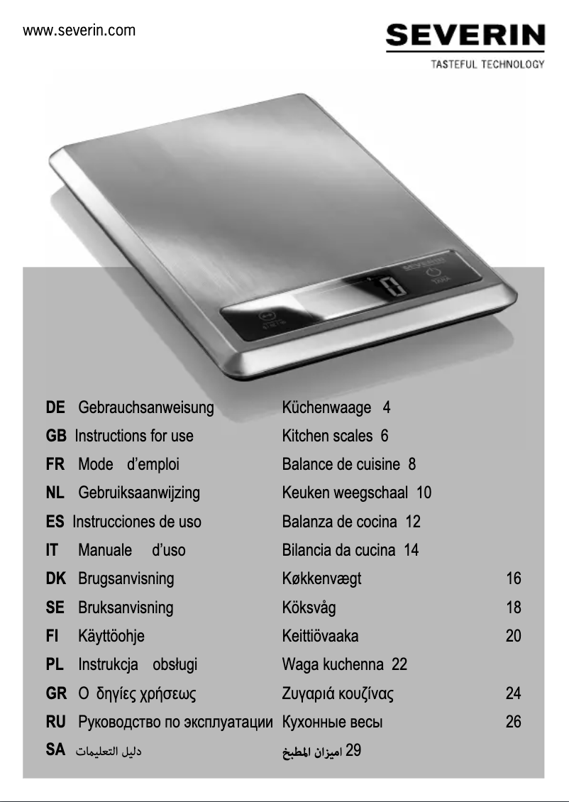 Página 1 del manual Manual de usuario Severin KW 3669