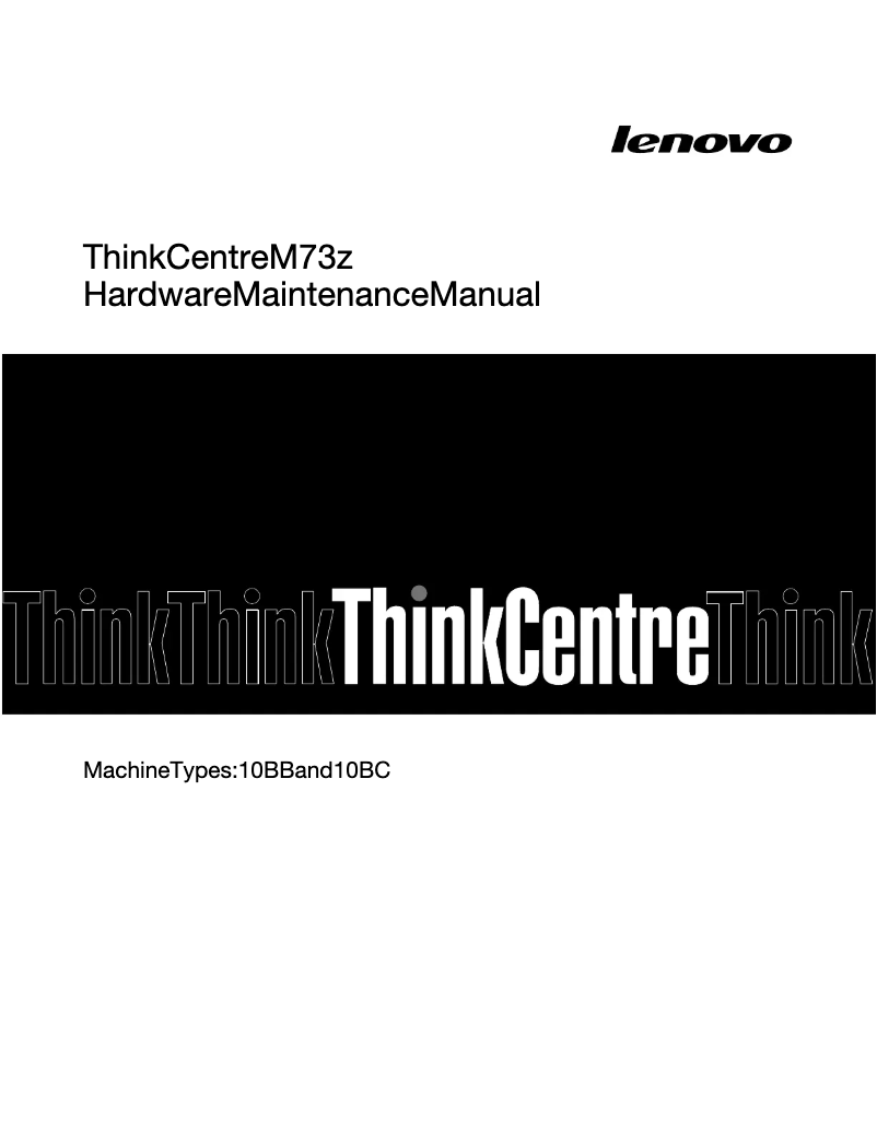 Imagen de la primera página del manual del dispositivo ThinkCentre M73z