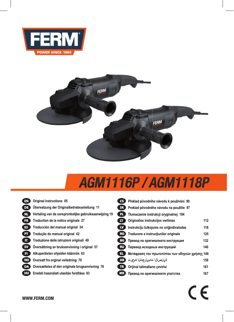 Página 1 del manual Manual de usuario Ferm AGM1116P