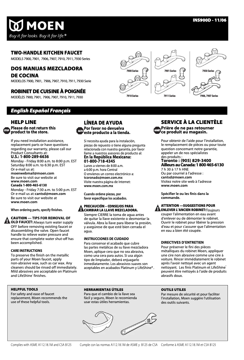 Imagen de la primera página del manual del dispositivo Chateau 7907