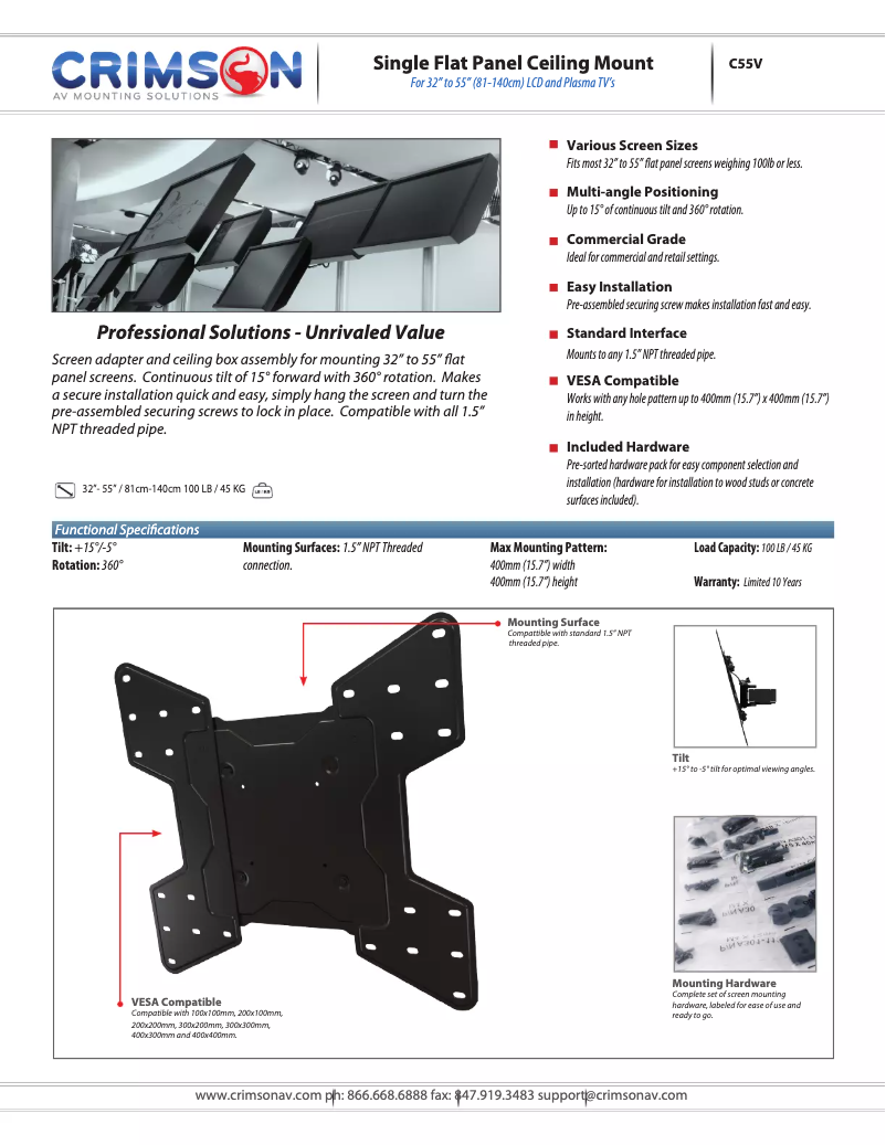 Imagen de la primera página del manual del dispositivo C55V