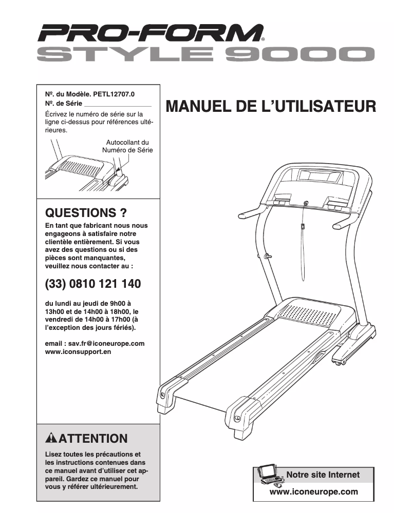 Imagen de la primera página del manual del dispositivo Style 9000