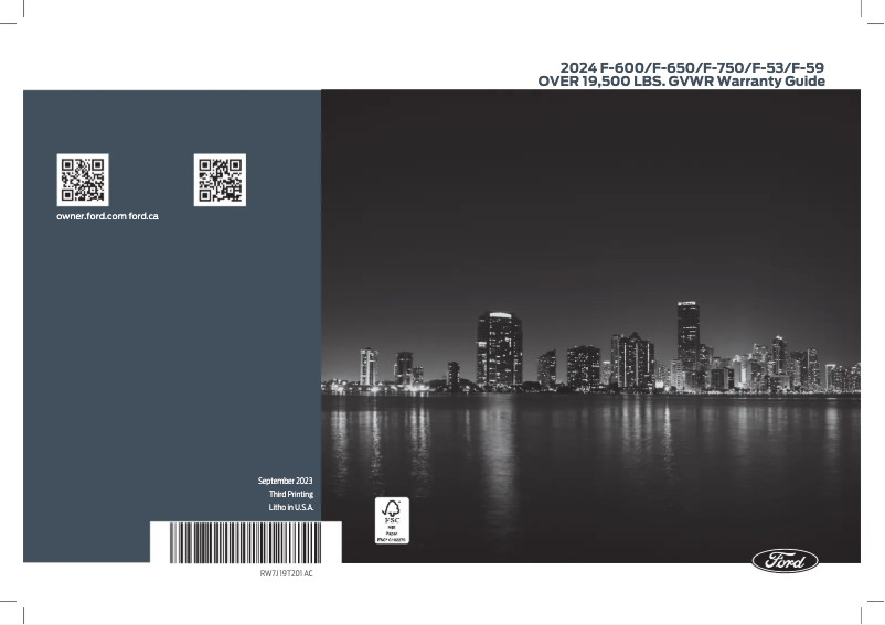 Imagen de la primera página del manual del dispositivo F-59 Commercial Stripped Chassis (2024)