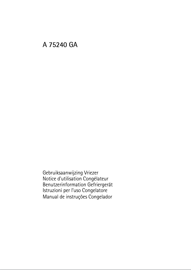 Imagen de la primera página del manual del dispositivo 75240 GA