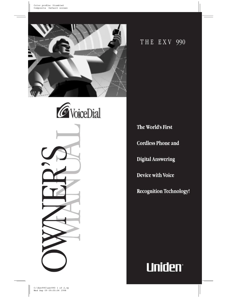 Página 1 del manual Manual de usuario Uniden EXV 990
