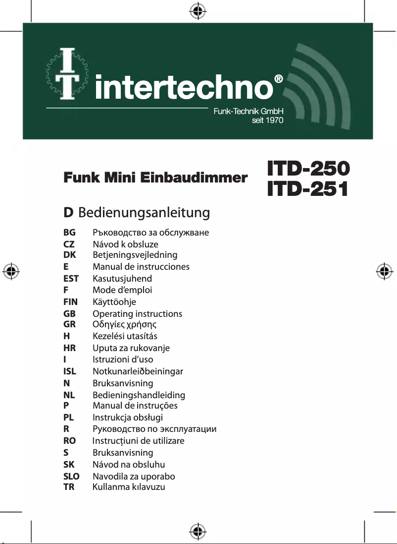 Imagen de la primera página del manual del dispositivo ITD-250