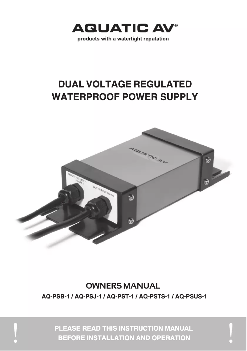 Página nº 1 - Manual de usuario Aquatic AV AQ-PSB-1