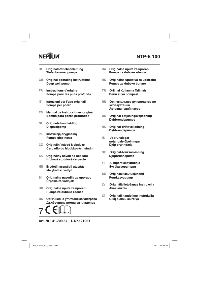 Página 1 del manual Manual de usuario Neptun NTP-E 100