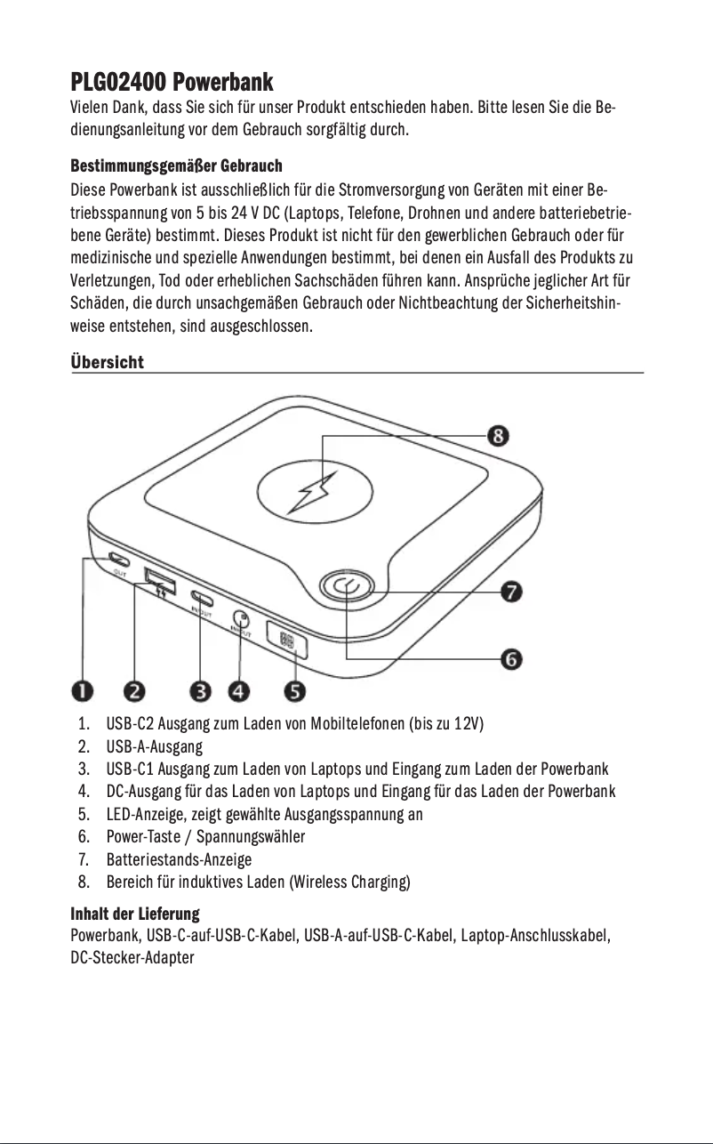 Página 1 del manual Manual de usuario FeinTech PLG02400